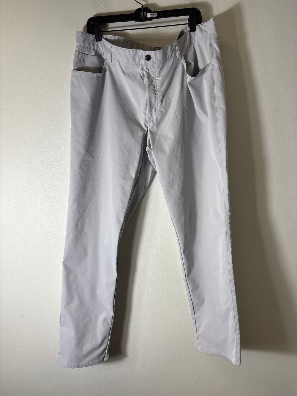 Peter Millar Lighter Gray Flat Front Pants Sz 40/32